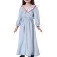 thumbnail image 1 of XZNGL Long Sleeve Dress for Girls Muslim Long Dress Medium Big Girls Long Sleeve V Neck Colorblock Dress Girls Long Sleeve Dress Girls Long Dress V Neck Dress, 1 of 6