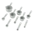 thumbnail image 2 of Mainstays Kitchen 10-Piece Plastic Snap-Together Measuring Cup and Spoon Set, Space-Saving Design, Grey, 2 of 9