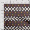 thumbnail image 2 of oneOone Cotton Jersey Brown Fabric Ikat Craft Projects Decor Fabric Printed By The Yard 58 Inch Wide, 2 of 4