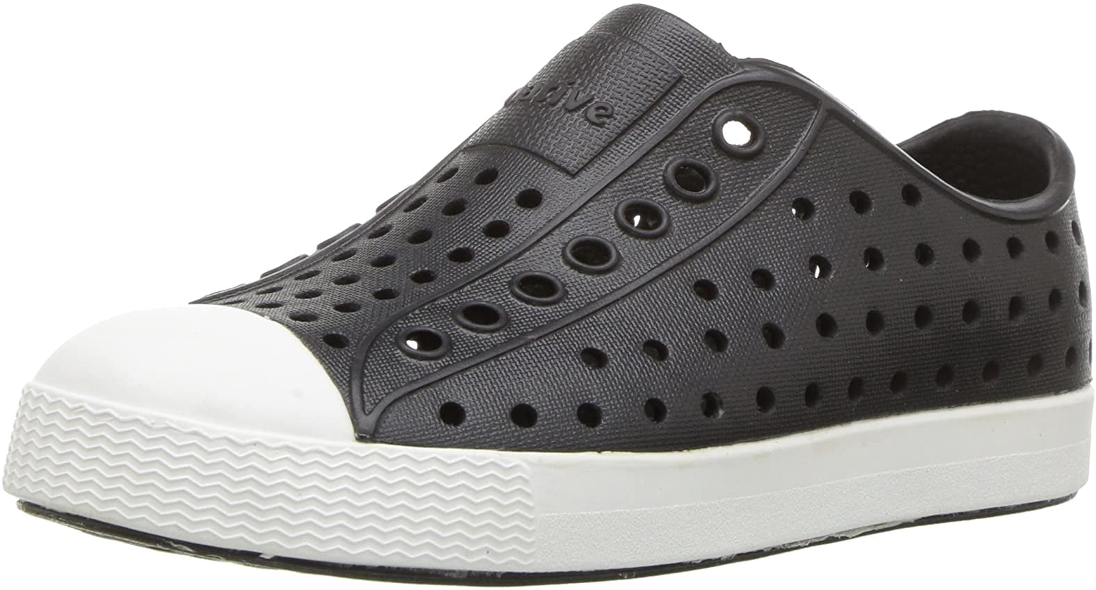 Native Chaussures pour Enfants/junior Jefferson - Jiffy Noir/blanc Coquille - J3