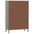 thumbnail image 5 of vidaXL Bookcase with Metal Legs Grey 90x35x128.5 cm Solid Wood OSLO, 5 of 5