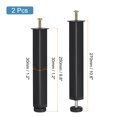 thumbnail image 2 of Unique Bargains 2 Pack Adjustable Height Bed Frame Support Legs(250mm-285mm/9.8'-11.2'), Black, 2 of 5