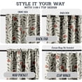 thumbnail image 3 of Vargottam 84 Inch Rod Pocket/Back Tab Cotton Curtains for Windows and Doors - Light Filtering Cotton - Light Filtering Drapes For Doors - Set of 2 Panels, 52"x84" - Tulip Vine Print (White), 3 of 8
