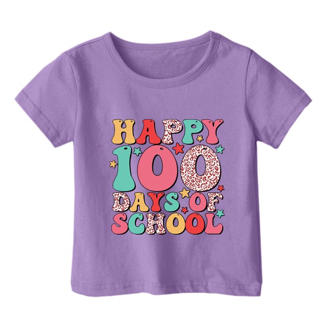 MEZZALL T-Shirts de Mode pour Garçons et Filles, Décontractés, Imprimés, Col Rond, Manches Courtes, Polyvalents, 6-7 Ans