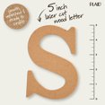 thumbnail image 4 of Plaid Unfinished Wood 5" Letter, S, 4 of 7
