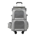 thumbnail image 2 of Double Transporteur pour Animaux Respirant Transporteur Roulant pour Chat Grand Portable pour, 2 of 8