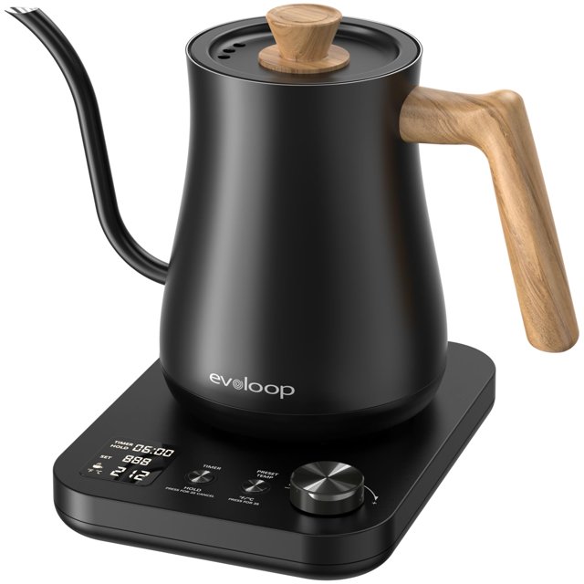 Gooseneck Electric Kettle, Electric tea Kettles, ±1℉ Temperature Control for Pour-Over Coffee & Tea Brewing, Stainless Steel Inner, Quic