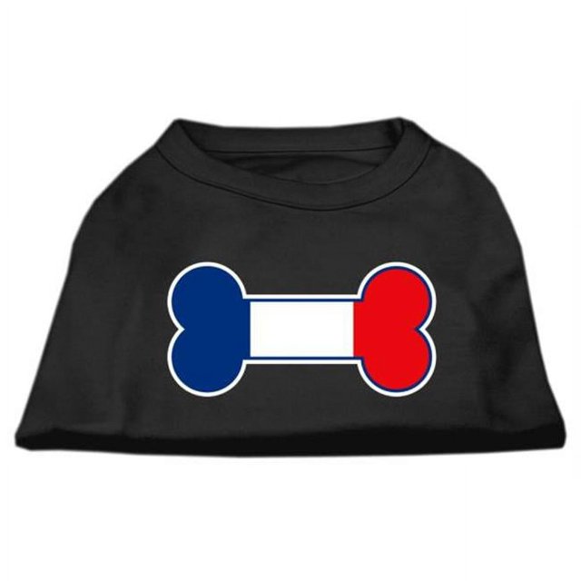 Bone Shaped France Flag Screen Print Shirts Black Xxl (18)