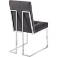 thumbnail image 2 of Meridian Furniture Alexis Velvet Dining Chair in Gray (Set of 2), 2 of 7