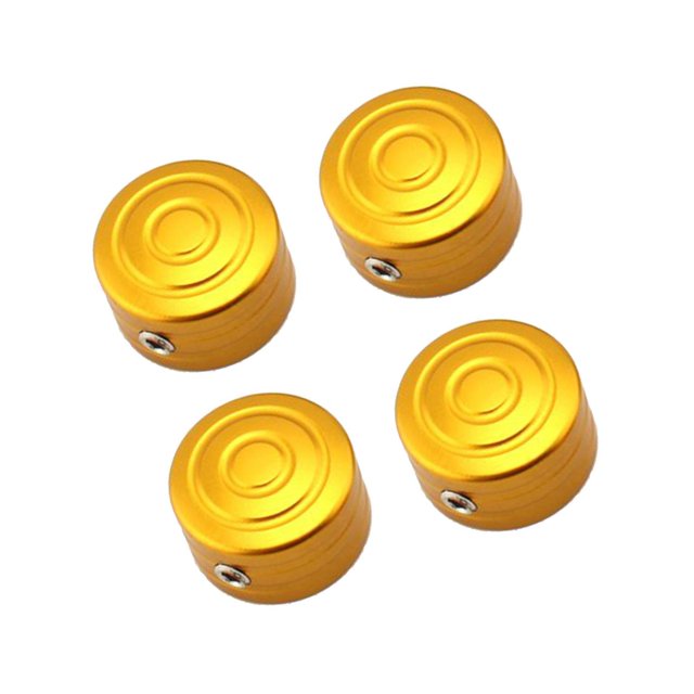 Xingzhi Premium 4x Head Caps Nut Covers for T120 Ride Gold Circle 0.6x0.9 Inch 1Set