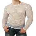 thumbnail image 1 of Men‘s Vest Undershirt Mesh Breathable Hollow Tank Tops Openwork See Through Shirt, 1 of 4