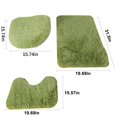 thumbnail image 2 of Maplenight 3-Piece Bathroom Rug Set with Toilet Cover, Super Soft Non-Slip Absorbent Bath Mat, Modern Style for Bathroom Light Green, 2 of 8