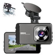 Dash Cam Front and Rear Dash Cam 1080P Dvr Car Driving Recorder 3 Inch Ips Screen Dashboard Camera 140° Wide Angle,Parking,Loop Recording Dash Camera for Cars