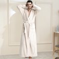 thumbnail image 1 of Mens Luxury Robe Hooded Big and Tall - Long Plush Fleece Bath Robe with Hood and Pockets- Gift Men and Teens, 1 of 5