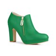 thumbnail image 1 of Unique Bargains Bottines à Plateforme à Bout Rond à Talons Épais pour Femme Vert (Taille 8,5), 1 of 6