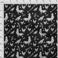 thumbnail image 4 of oneOone Polyester Spandex Black Fabric Hen Fabric For Sewing Printed Craft Fabric By The Yard 56 Inch Wide-4P, 4 of 5