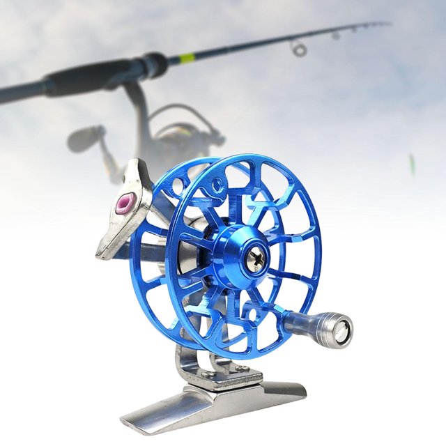 DYNWAVECA Moulinet de Pêche sur Glace Accessoires de Pêche Multi-Usage Robuste Main Droite Alliage d'Aluminium pour Pêche en Rivière Roche Pêche en Eau Salée Pêche en Plage
