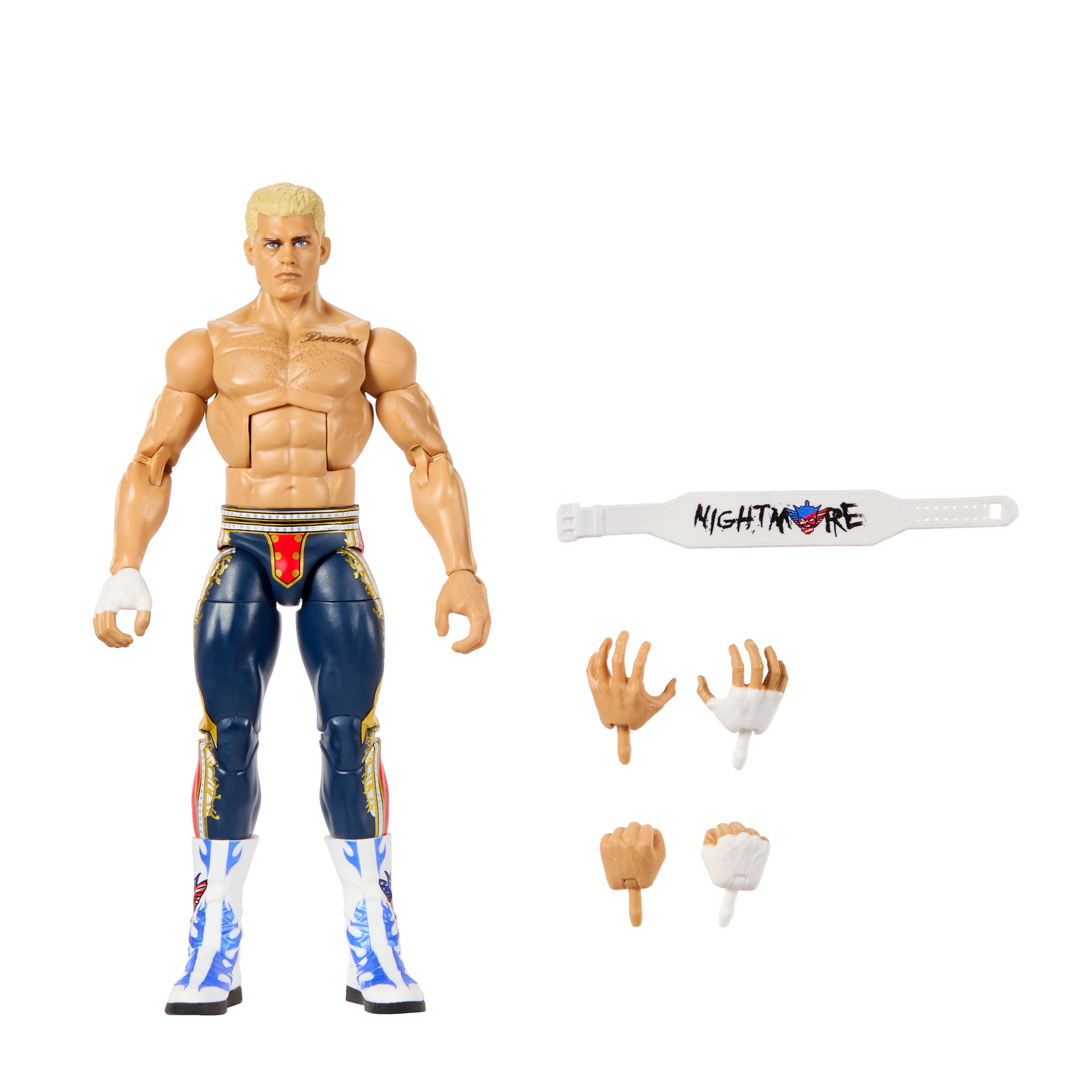 WWE Elite Cody Rhodes Action Figure, Series #125 Set, 6-inch Collectible with Articulation & Accessories
