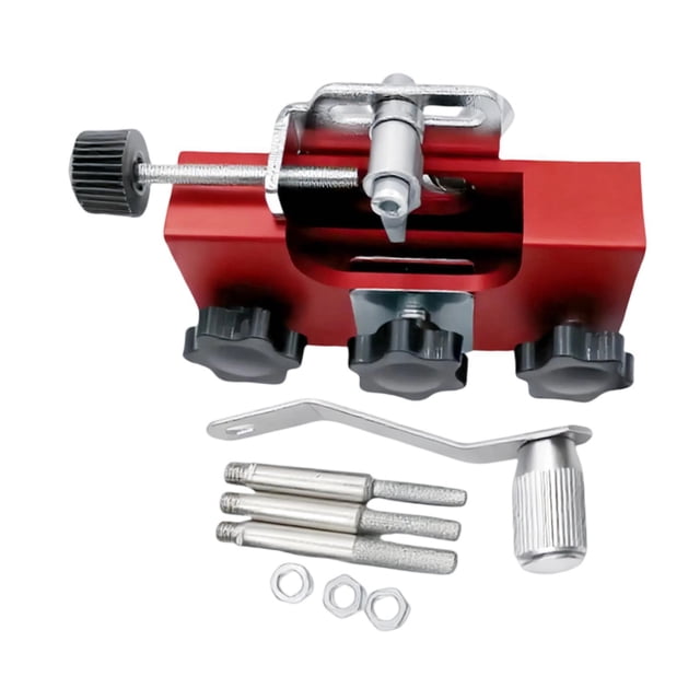 jinwen Outil d'Affûtage des Dents de Tronçonneuse Accessoires de Moulin à Jig Compact à Main Rouge