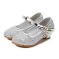 thumbnail image 1 of Filles filles Princesse Robe Chaussures Enfant en Bas Talons Scintillent Fête Chaussures de Mariage Marie Jane Paillettes Chaussures, 1 of 9