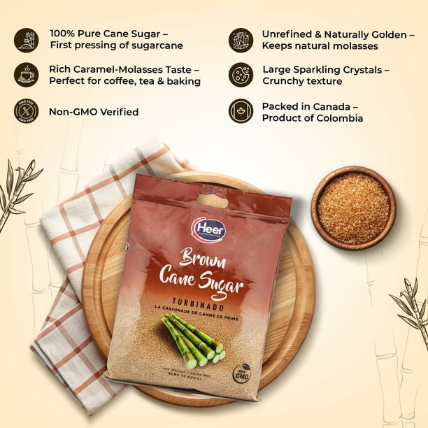 Heer Brown Cane Sugar - Turbinado, 8lbs - Walmart.ca