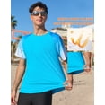thumbnail image 4 of Charmo Chandails de Bain Dégradés à Manches Courtes pour Hommes Séchage Rapide UPF 50+ Protection Solaire Rash Guards Course Randonnée Natation Hauts, 4 of 9