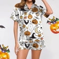 thumbnail image 2 of GDREDA Vêtements de Nuit Légers pour Femmes Dames pyjamas Décontractés Imprimés et Ensemble de Shorts Femmes Ensembles de Pyjama pyjamas Blanc,m, 2 of 6