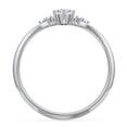 thumbnail image 4 of Birthstone Oval Ring with Shoulder Accents - Diamond/White Topaz (April), 4 of 5