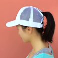 thumbnail image 3 of Femmes Réglables Queue de Cheval Casquette de Baseball Fille Snapback Extérieure Casquettes Femmes Été Chapeaux Maille Filet Camionneur Chapeau, 3 of 7