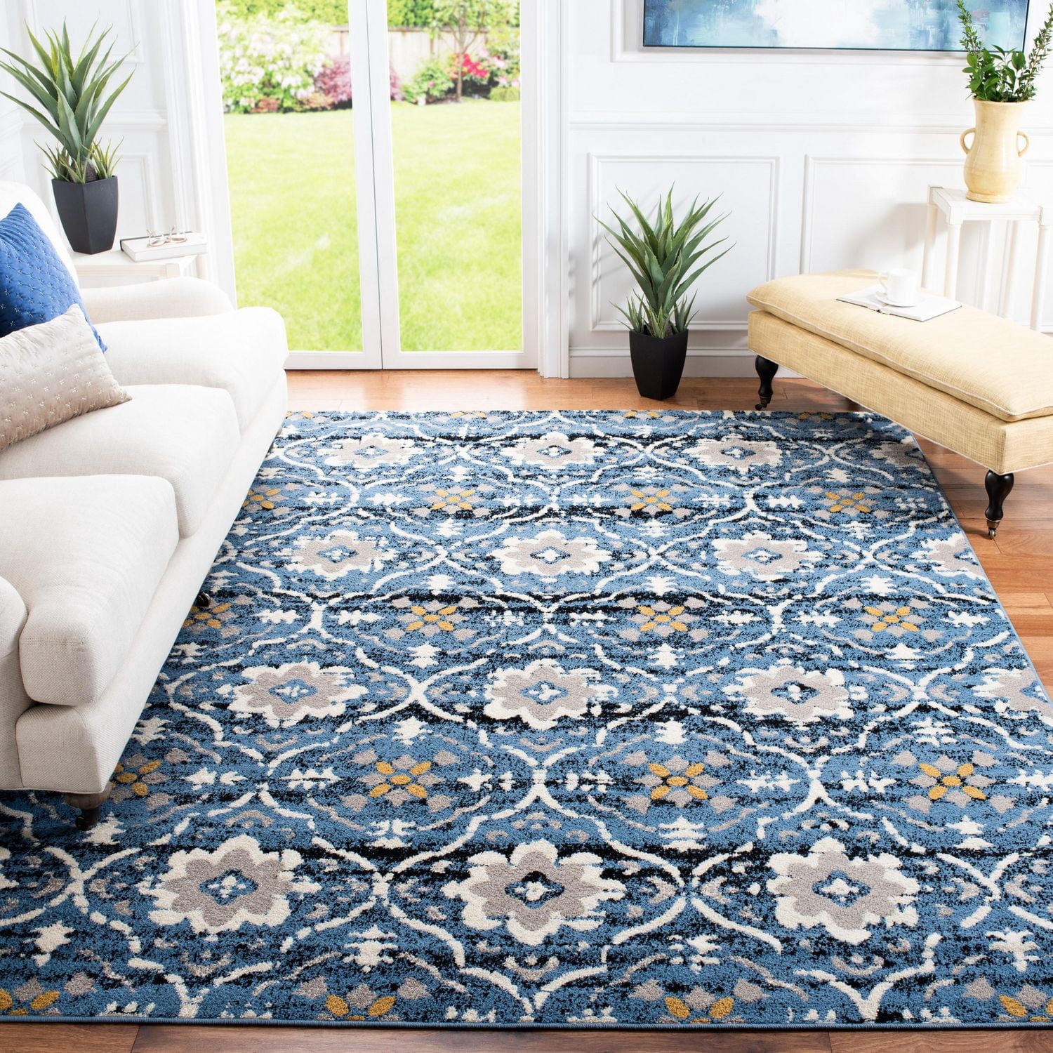 SAFAVIEH Amsterdam Karenza Geometric Floral Area Rug