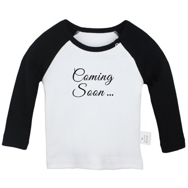 iDzn Coming Soon Pregnancy Announcement T shirt For Baby, Newborn Babies T-shirts, Infant Tops, 0-24 Months Kids Graphic Tees Clothing