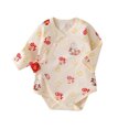 thumbnail image 1 of Baby Newborn Girls Rompers Summer Spring Cotton Flower Print Floral Cute Triangle Onesie Outfits Red Soft New Born Clothes 0-3M, 1 of 3