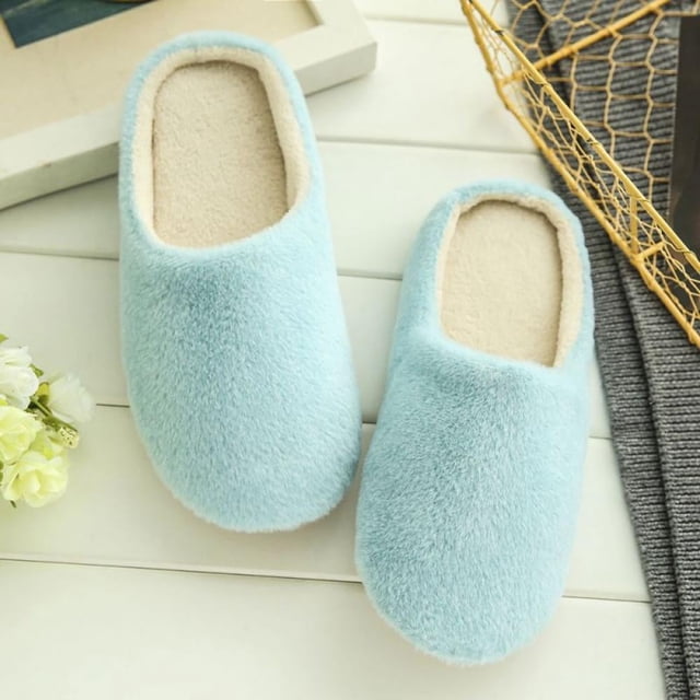 Pantoufles pour Femmes en Mousse Mémoire à Enfiler Pantoufles de Maison pour Femmes Intérieur Extérieur Pantoufles de Chambre pour Femmes Doublure en Flanelle Chaude et Douce Pantoufles pour Femme