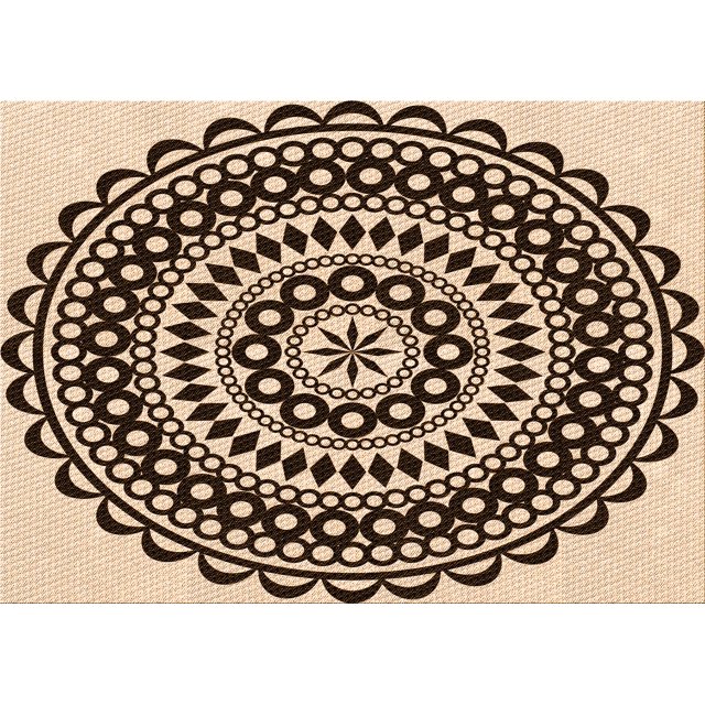 Ahgly Tapis Rectangulaire Lavable en Machine Intérieur Transitionnel Pêche Orange Profond, 5 Pieds x 8 Pieds