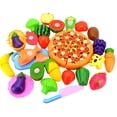 thumbnail image 1 of PVCS Kids Pretend Role Play Kitchen Fruit Vegetable Food Toy Cutting Set Gift for Kids, 1 of 9