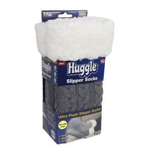 Huggle Chaussettes, Pantoufles à pantoufle à manches antidérapantes, Unisexe de taille unique