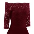 thumbnail image 3 of Ketyyh-chn99 Robes de Soirée pour Femmes Robes de Soirée Formelles pour Mariage Robe de Bal Formelle Robe Dames Élégante Ligne A Robes de Soirée de Mariage Rouge,2TG, 3 of 4