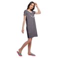 thumbnail image 4 of Moomaya Chemise de Nuit d'Allaitement à Col Rond pour Femmes, Imprimée, à Manches Courtes, 4 of 5