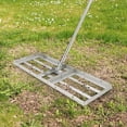 thumbnail image 1 of Lawn Leveling Rake 30"×10", 180° Flexible Rotation & 72'' Long Handle, Stainless Steel Heavy-Duty Topdressing Lawn Leveling Tool for Backyard Garden Farm Golf Course Pasture, 1 of 7