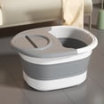 thumbnail image 1 of Dvkptbk Bubble Feet Foldable Foot Bath Bucket with Handle and Lid, Portable Foot Bath Spa Bucket with Massage Acupoints, Portable Foot Bath Bucket, Foldable Spa Bucket for Foot, 1 of 6