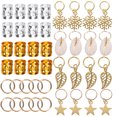 thumbnail image 1 of 80pcs Dreadlock Jewelries Women Dreadlocks Beads Hair Cuffs Hair Rings Charms, 1 of 8