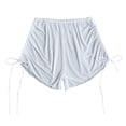 thumbnail image 4 of Lixiuxyad Wrap Mesh Women Beach Bikini Wraps Ruffle Shorts Cover Up Ups Pants Cover Up Cover Drawstring Beach Side For Swimwear Bikinis Set,White, 4 of 6