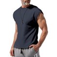thumbnail image 2 of Timegard Débardeur pour Homme à Manches Cap, Col Ras du Cou, Chandails de Couleur Unie, Été, Décontracté, Léger, T-Shirt Basique, 2 of 7