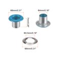 thumbnail image 2 of Unique Bargains 100PCS Grommets Eyelets 1/6 Inch (4mm) ID Hole Metal Self Backing Eyelet with Washers for Leather Blue, 2 of 7