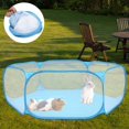 thumbnail image 3 of ODOMY Foldable Waterproof Ocean Ball Pool Tent Outdoor Indoor Play Pit Small Animal Cage Pink, 3 of 16