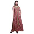 thumbnail image 1 of Bimba Robe de Plage Longue Sans Manches à Fente avant Imprimée de Feuilles Été Printemps pour Femmes - Moyen, 1 of 5