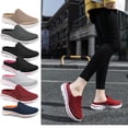 thumbnail image 2 of pitrice 1 Paire Femmes Portable Style Décontracté Sandales à Enfiler en Maille Voyage Respirantes Design Simple Pantoufle Sandale Chaussures Noir Rouge Taille 35, 2 of 9
