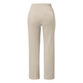 thumbnail image 4 of Kcodviy Women Solid Straight Solid Plus Size Dress Pant Suits Elastic Pants Long Drawstring Dress Pants for Women Plus Size Linen Women Waist Cotton Business Casual Plus Size Women Casual Pants, 4 of 4