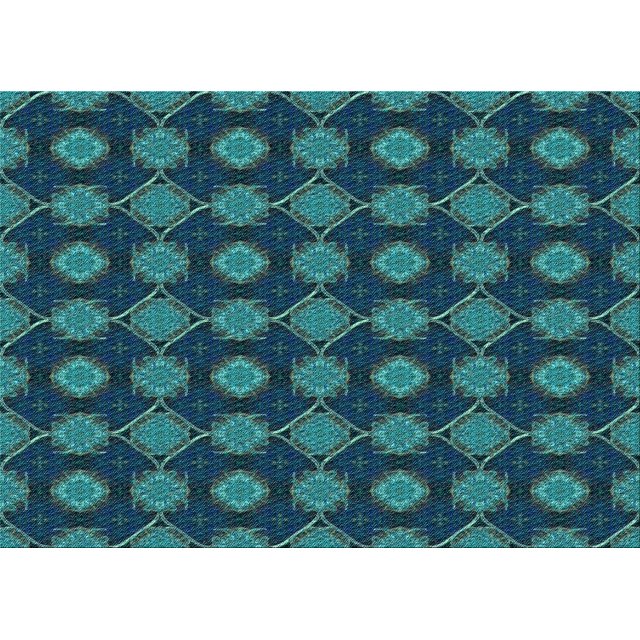 Ahgly Tapis Rectangulaire Lavable en Machine Intérieur Transitionnel Bleu Profond, 5 Pieds x 7 Pieds