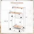 thumbnail image 4 of Giantex Bureau Debout à Hauteur Réglable, Bureau Debout Roulant, Bureau Portable pour Ordinateur Portable avec Repose-Pieds Pivotant, Poste de Travail Mobile pour Ordinateur, 4 of 8